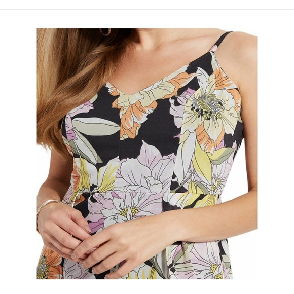 GUESS floral print skirt-back romper - Picture 5 of 7